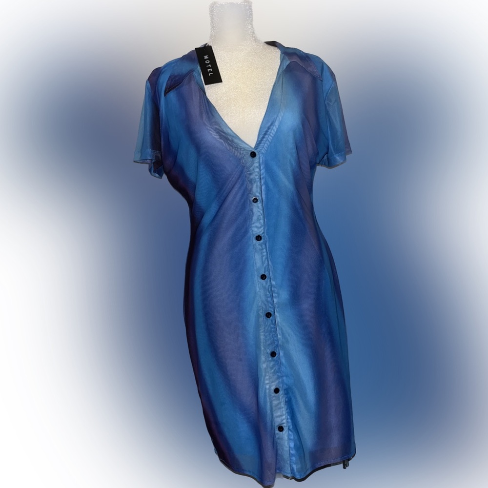 NWT MOTEL Button Shirt Dress. Size XL